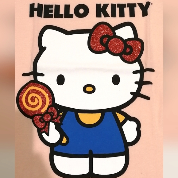 🔥SALE🔥 Hello Kitty Lollipop Girls Tee T-shirt NWT Sizes XS (5), XL (14) - Picture 2 of 5